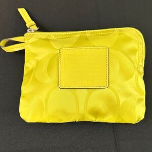 Coach Vibrant Yellow Logo Pouch